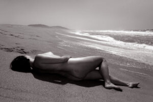nude woman on the beach
